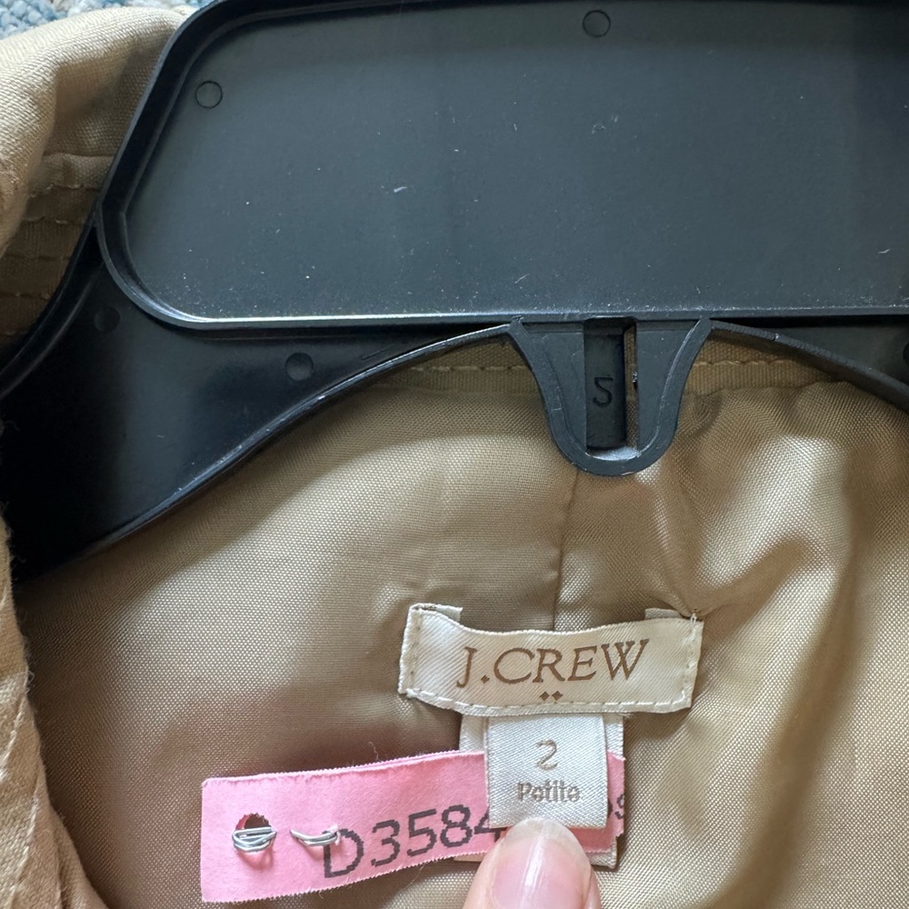 JCREW trench coat size 2 petite